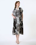 SIXDO6 G-Black V-Neck Woven Loose Dress